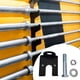 thumbnail image 5 of Colgador de pared para barra, soporte de almacenamiento de pesas para rack de sentadillas, hardware incluido, soporte de pared vertical portátil y negro con nailon, 5 of 8
