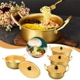 thumbnail image 3 of QHUDLV Korean Ramen Noodles Pot Aluminum Korean Drama Soup Pot with Lid Noodles Milk Heating Soup Pot Fast Cooking Noodle, 3 of 9