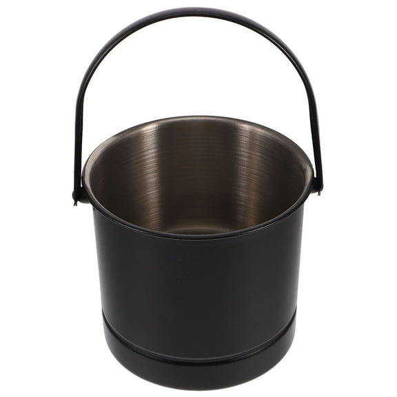 YUYUETIME 1Pack Metal Bucket for Ice with Lid Elegant Design for Outdoor Activities 14.0x14.0x12.5in Black