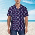 thumbnail image 2 of Sikiie Cell Tower Print Men's Hawaiian Shirt, Summer Beach Button Pocket Short Sleeve T-Shirt,XX-Large, 2 of 7