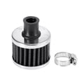 thumbnail image 5 of 2 Pcs Universal Car Air Intake Filter Cleaner with Adjustable Clamp Silver Tone Black, 5 of 6