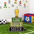 thumbnail image 2 of Bloques decorativos de madera de fútbol DIYDEC, 4 piezas, 2 of 7