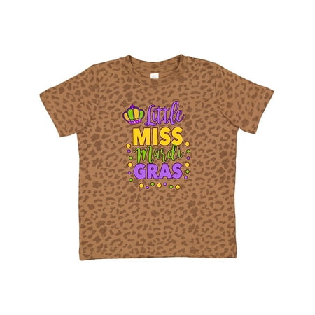 

Inktastic Little Miss Mardi Gras with Crown and Dots Gift Toddler Toddler Girl T-Shirt