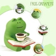 thumbnail image 2 of Miniature Frogs Figurines - Funny Sculpture For Shelf, Desk Decoration Desk Accessories - Perfect Cute Gift For Frogs Lovers, 2 of 5