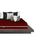 thumbnail image 4 of 4 Piece Zipper Sheet Set Includes (1 Zipper Fitted Sheet, 1 Flat Sheet And 2 Zipper PillowCase) with 8 Inch Deep Pocket 800 TC 100% Egyptian Cotton Solid Burgundy Color Full Size, 4 of 7