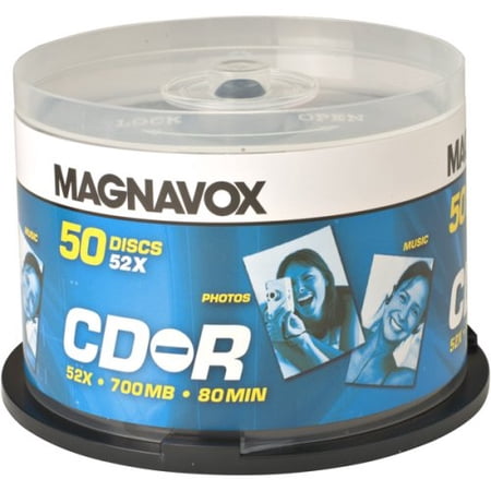 Cake Box Cd R File Magnavox CD-R 52x 50 pack Spindle Cake Box | Walmart Canada