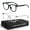 2 Pcs Black+Light Grey, variant on Rock Takin Blue Light Blocking Glasses for Computer & Screen Use - Anti Eye Strain Reading Glasses for Women & Men