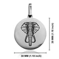 thumbnail image 2 of Stainless Steel Geometric Polygon Elephant Animal Round Medallion Keychain Circle Ring, 2 of 2