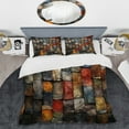 thumbnail image 2 of Designart "Earth Colors Tiles in Colorful Patterns I" Abstract Tile Bedding Covert Set - Abstract Colorful Modern Bed Set With 2 Shams, 2 of 5