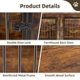 thumbnail image 5 of EDX 54" Double Dog Crate Furniture for 2 Dogs,Heavy Duty Dog Kennel Furniture with Divider,Indoor Pet House End Table TV Stand with Extra Large Double Door,Rust, 5 of 9