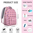 thumbnail image 6 of Pink Dachshund Chips Backpack for School,Cute School Bag,Schoolbag with Adjustable Shoulder Straps & Padded Back,15.3"x11"x7.1".﻿, 6 of 6