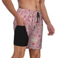 thumbnail image 3 of Balery Cute Love Mens Swim Trunks Swim Shorts for Men Quick Dry Inseam Beach Shorts with Compression Liner Pocket-XX-Large, 3 of 9
