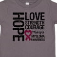 thumbnail image 4 of Inktastic Multiple Myeloma Hope Love Strength Boys or Girls Toddler T-Shirt, 4 of 5