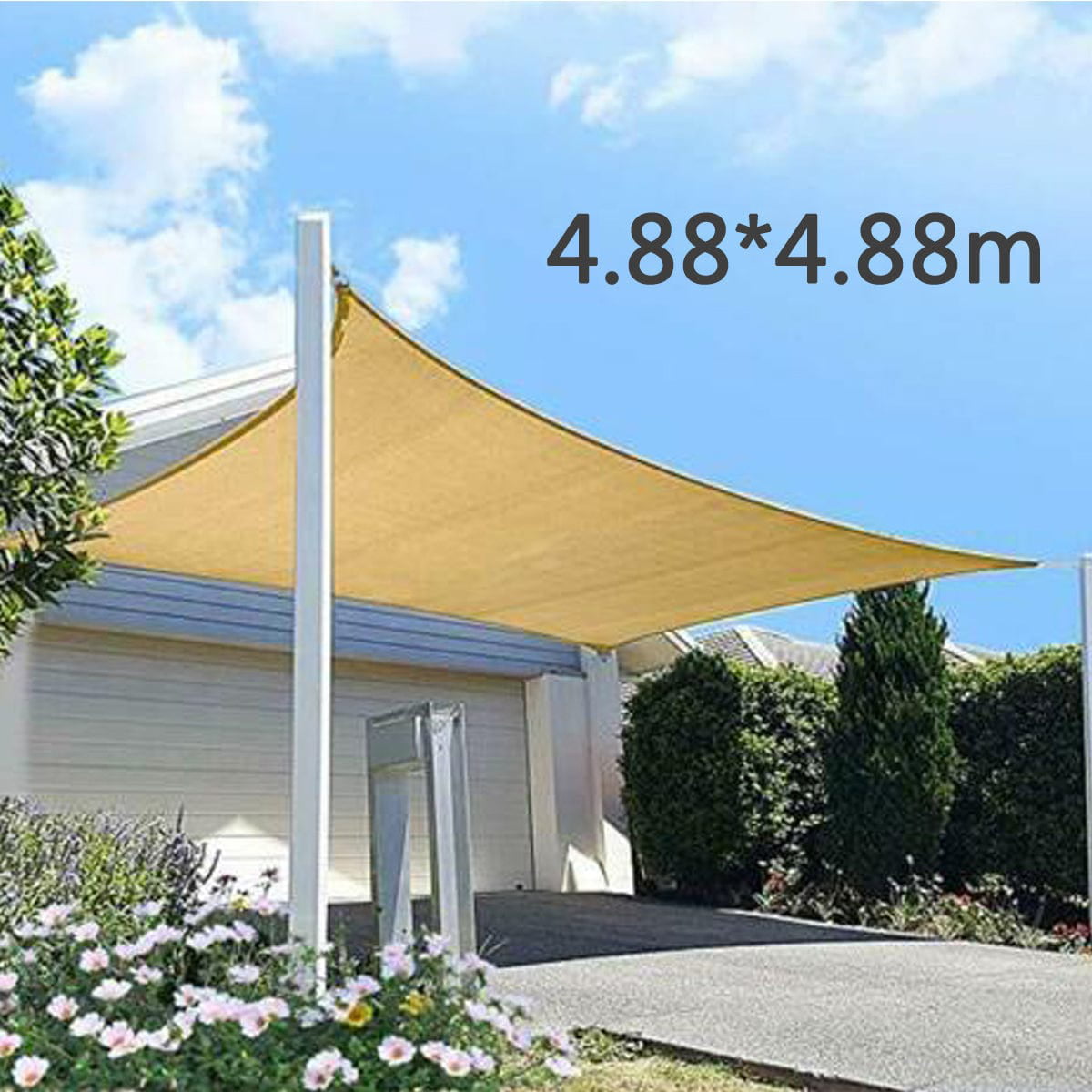 Details about   Outdoor Triangular Sun Shade Sail Garden Patio Sunscreen Awning Canopy Cloth 