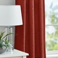 thumbnail image 3 of Mainstays Microsculpt Floral Rod Pocket Curtain Panels, Set of 2, Red Paprika, 37" W x 84" L, 3 of 6