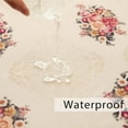 thumbnail image 3 of Vintage Pink Floral Rectangle Tablecloth Shabby Chic Flower Table Cloth Spring Table Cover Waterproof for Dinner Kitchen Picnic, Beige, 60x120 Inches, 3 of 6