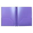 thumbnail image 2 of HANXIULIN 1 Pack Purple Plastic Folders with Pockets and Prongs, 2 Pocket Plastic Folders with Prongs and Brads, File Folders with Business Card Holder for Home, and Work, Letter Size(Z06-Purple), 2 of 9