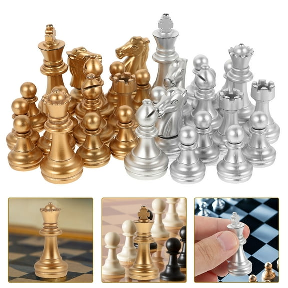 OUNONA 1 Set Plastic Chess Pieces Only International Chess Pieces Entertainment Board Game Chess Pieces