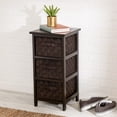 Honey Can Do Storage Chest with 3 Wicker Drawers, Espresso