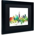 thumbnail image 2 of Trademark Fine Art "Indianapolis Indiana Skyline SP" Canvas Art by Marlene Watson, Black Matte, Black Frame, 2 of 4
