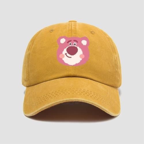 Disney-gorra de béisbol de dibujos animados, bonita gorra de béisbol con diseño de oso fresa Kawaii, protector solar, parasol, informal y creativo, novedad, venta al por mayor Fivean unisex
