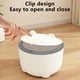 thumbnail image 5 of Cubo de basura pequeño con tapa para el hogar, ideal para baño, encimera o sala de estar. Papelera de sobremesa con mecanismo de presión., 5 of 6
