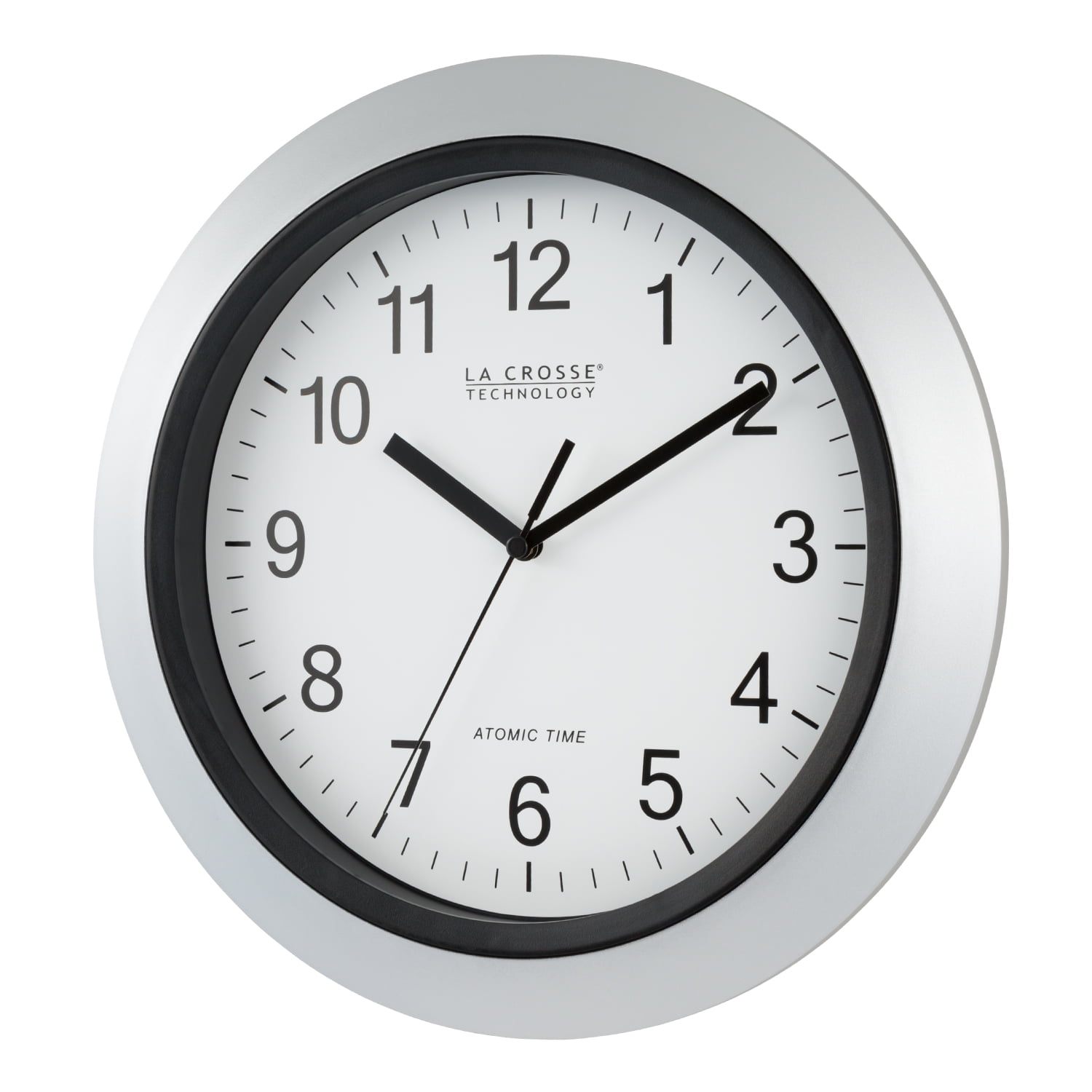 La Crosse Technology WT-3129S 12" Atomic Analog Silver Wall Clock