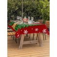 thumbnail image 2 of Outdoor Tablecloth with Umbrella Hole and Zipper, Red Christmas Tree Rectangle Table Cloth 60x102 Inch Waterproof Tablecloth, Green Golden Xmas Tree Snowflake Winter Picnic Table Cover for Patio, 2 of 7