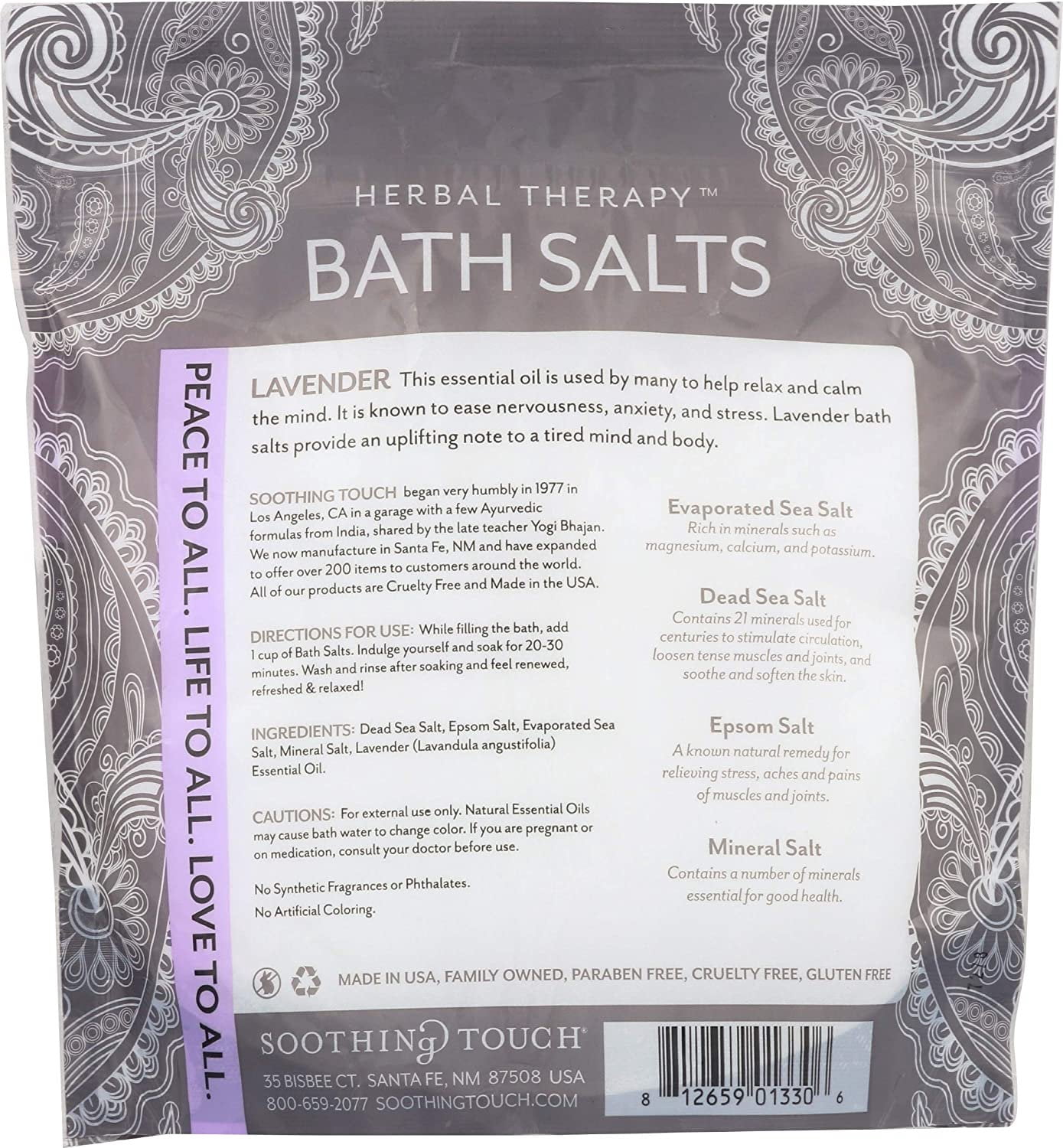 Soothing Touch Calming Bath Salts Lavender 32 Oz