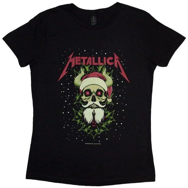 Metallica Womens Santa Horns T-Shirt