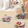 thumbnail image 5 of Pink Vintage Floral Pot Holders for Kitchen Heatproof Potholder, 3 Pack Summer Botanical Retro Hot Pads Multipurpose Oven Pads Cloth Potholders Trivet for Cooking Baking, 5 of 8
