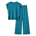 thumbnail image 2 of Ashirexll Two Piece Sets for Women, Vacation Outfits for Women, Sleeveless Top and Long Pants Summer Casual Knit Set, 2 of 6