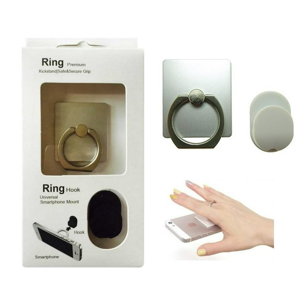 Ring Hook Premium KickStand Universal Smartphone Mount Sliver