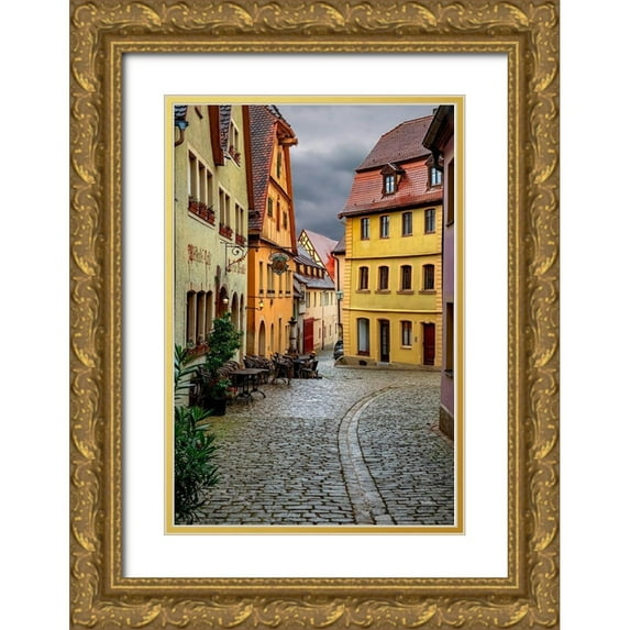 Murdock, Ramona 11x14 Gold Ornate Wood Framed with Double Matting Museum Art Print Titled - Rothenberg Street Café