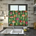 thumbnail image 7 of Mushroom Kitchen Curtains 2 Panels UV Protected Tier Curtains, Half Window Curtains Kitchen Tiers for Guest Room Bathroom Sink Laundry Room Basement,36 x 27 Inch, 7 of 7