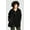 Black, variant on Womens Plus Pintuck Hooded Pea Coat