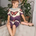 thumbnail image 4 of Balery Butterfly Over Lavender Conjunto de Pijama Infantil de Manga Corta con Estampado – Ropa de Dormir de Algodón Suave-X-Large, 4 of 6