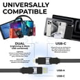 thumbnail image 2 of Cable cargador USB C Rolling Square InCharge X, cable Lightning para smartphone, cargador de cable universal 6 en 1, conector USB, negro, 100 W, 2 of 6