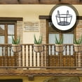 thumbnail image 2 of Succulent Hanging Planter Pot Flowerpot Planter Geometric Iron Metal Stand Supporting Flowerpot Shelf (Black), 2 of 6