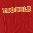 thumbnail image 2 of Trouble Logo Women's T Shirt, Red, 2X-Large, 2 of 6