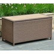 International Caravan Barcelona Resin Patio Deck Box in Antique Brown