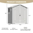 thumbnail image 2 of Homall 6x4ft Outdoor Plastic Storage Shed with Window,Weather-Resistant, Easy Assembly, Wood-Effect Garden Tool House,Light Gray, 2 of 8