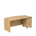 thumbnail image 1 of Series C 72W Bow Front Desk with File Cabinet in Light Oak - Engineered Wood, 1 of 1