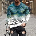 thumbnail image 2 of Men Clearance LYXSSBYX Mens T Shirts Graphic Clearance Men Casual Round Neck Long Sleeve Pullover Printed T-Shirt Blouse Tops, 2 of 5
