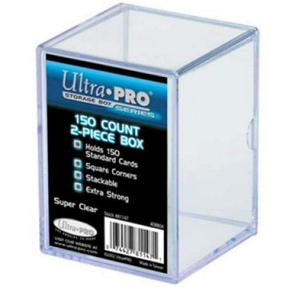 2-Piece Clear 150 Card Storage Box