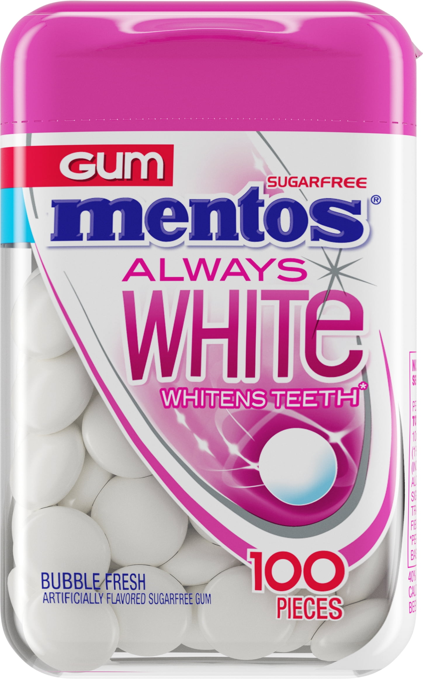 Mentos Gum Always White Bubble Fresh