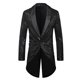 thumbnail image 5 of Tuxedo de lentejuelas brillante INSPIRE CHIC para chaqueta de solapa de hombre para fiestas de boda M Negro, 5 of 5