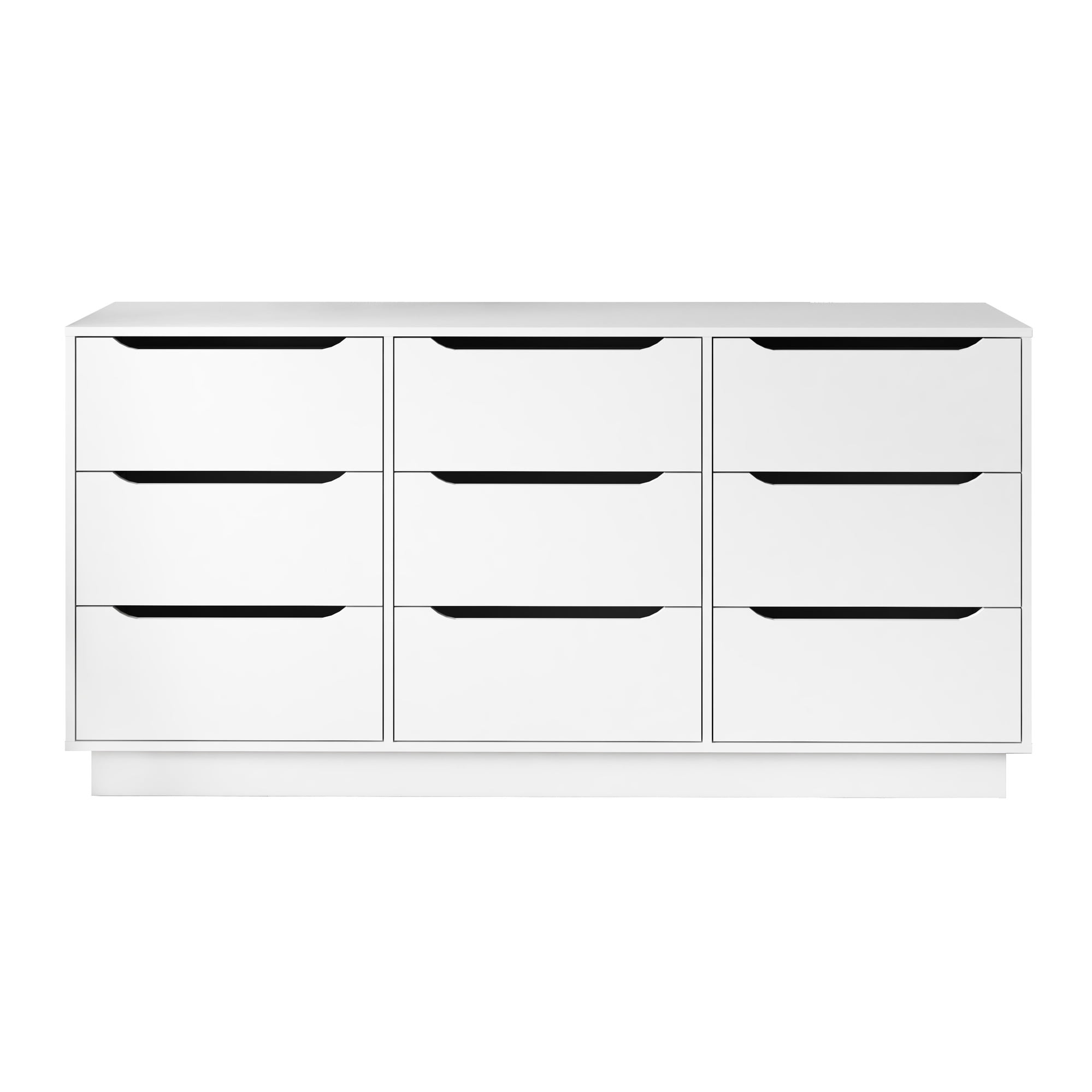 Noble House 63" Wide 9-Drawer Dresser, Storage Chest with Handleless Design for Bedroom, Living Room, White