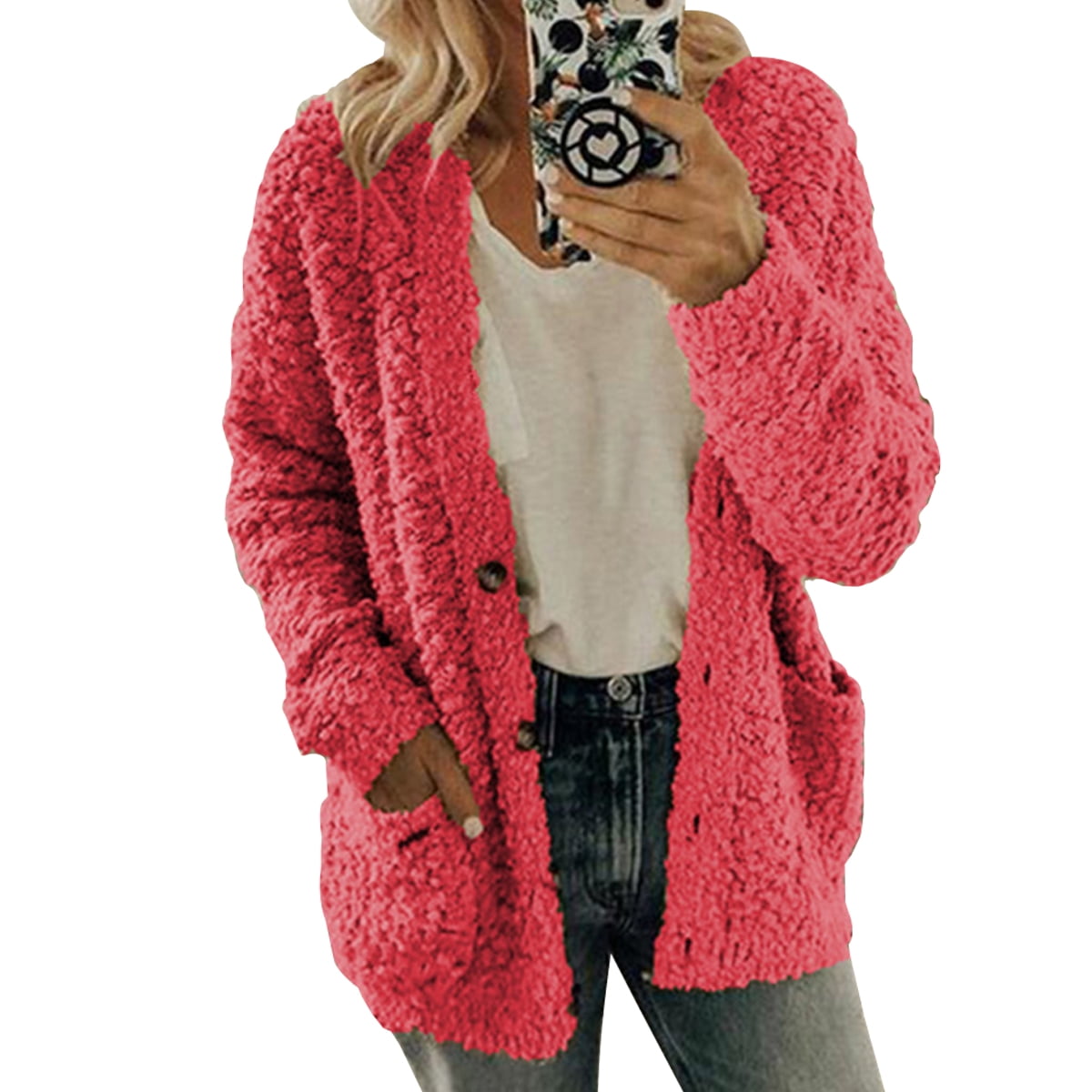 womens fluffy cardigans
