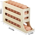 thumbnail image 5 of 2 st äggbehållare för kylskåp, äggdispenser automatisk rullande äggbricka Förvaring 30 ägg Gul 1PCS Yellow, 5 of 5
